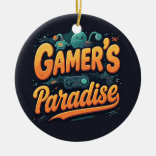 Gamer's Paradise Ceramic Ornament