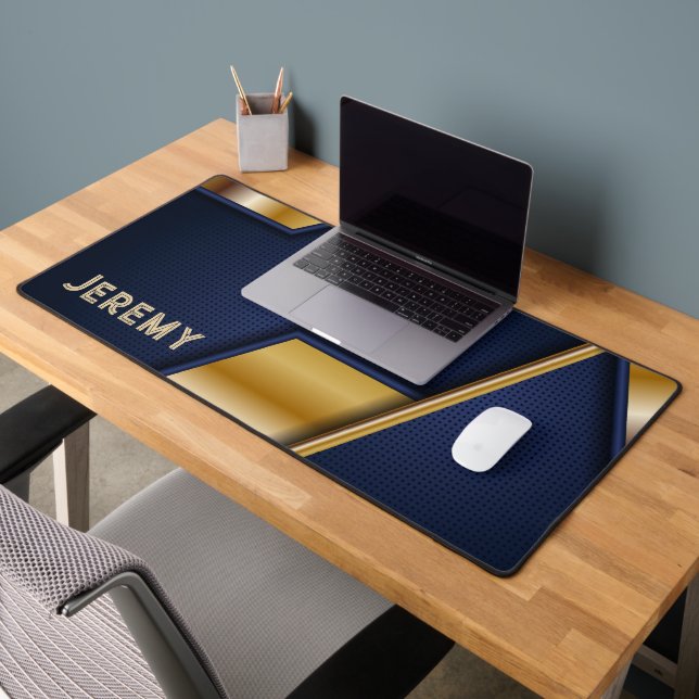 Gamers personnalisés Blue Gold Abstrait (Bureau 2)