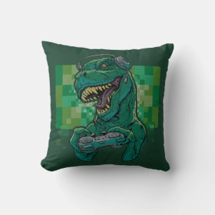 Gamersaurus Rex Throw Pillow