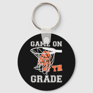 Games On 4th Grade Basketball First Day Of School Keychain