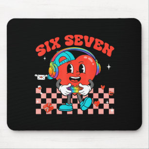 Games Valentine 67 Six Seven Funny Gamer Heart Cut Mouse Pad