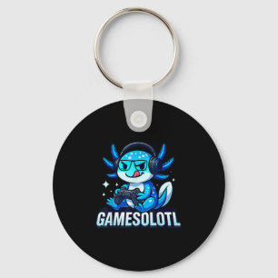 Gamesolotl Axolotl Fish Gamer Gaming Anime Video G Keychain