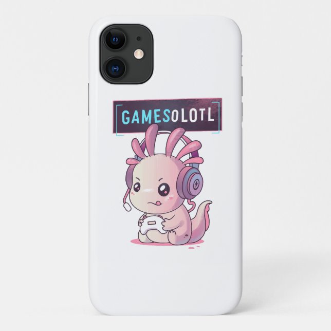 Gamesolotl - Axolotl Gamer Case-Mate iPhone Case (Back)