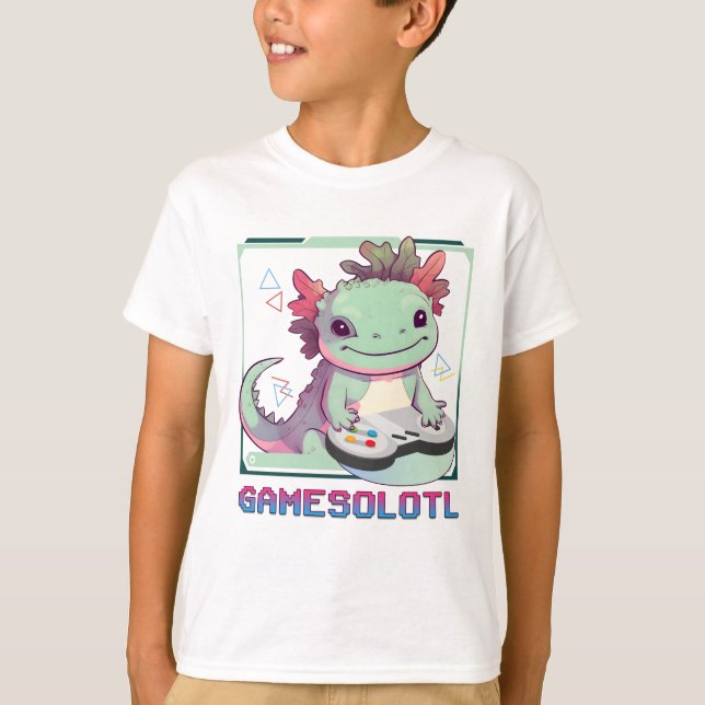 Gamesolotl Axolotl Gaming  T-Shirt (Front)