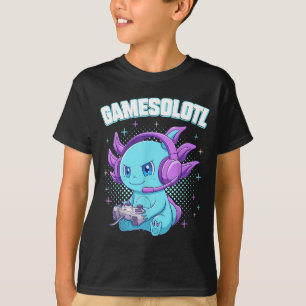 Gamesolotl Axolotl Video Gamer Kawaii Anime Gifts  T-Shirt