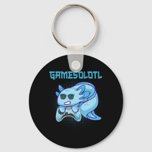 Gamesolotl Axolotl Video Gamer Kawaii Anime Kids B Keychain