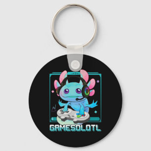 Gamesolotl Axolotl Video Gamer Kawaii Pastel Goth  Keychain