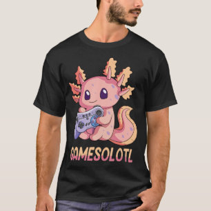 Gamesolotl Axolotl Video Gamer Kawaii Pastel Goth  T-Shirt