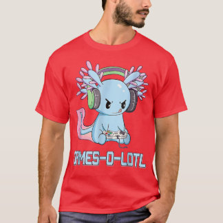 Gamesolotl Axolotl Video Gamer Kawaii Pastel Goth  T-Shirt