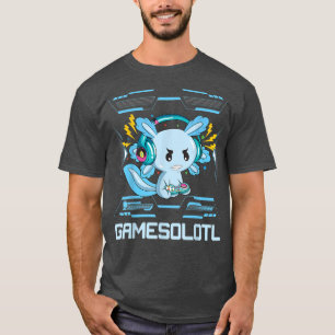 Gamesolotl Gamer Aolotl Cute Aolotl Anime Gaming V T-Shirt