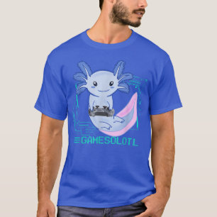 Gamesolotl Gamer Axolotl Fish Playing Video Games T-Shirt
