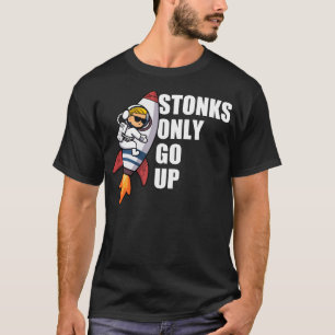Gamestonk Rocket Stonks Only Go Up Funny Wall Stre T-Shirt