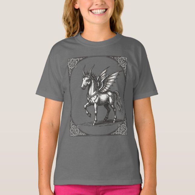 Gamigin Infernal Hooves, Celestial Wings T-Shirt (Front)