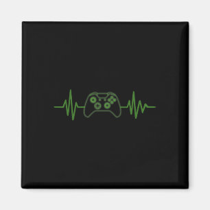 Gaming 365 Gamer Heartbeat Tee For Video Game Play Magnet