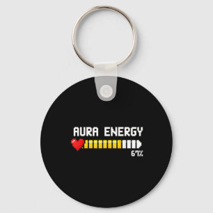 Gaming 67 Aura Energy 67 Percent Meme Gamer Retro  Keychain