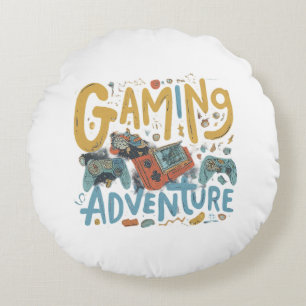 Gaming Adventure Round Pillow