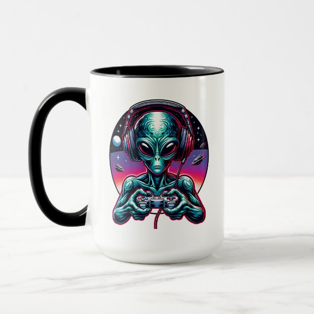 Gaming Alien Extraterrestrial Being Mug (Left)