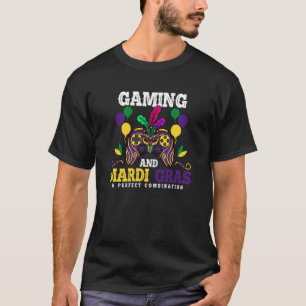 Gaming and mardi gras a perfect combination  4 T-Shirt