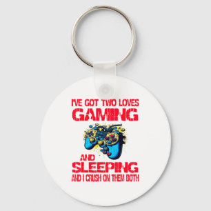 Gaming And Sleeng Gamer Valentines Day Boys Kids  Keychain
