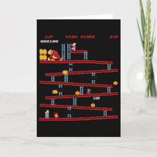 Gaming Arcade Retro Video Game Console Vintage Gam Card