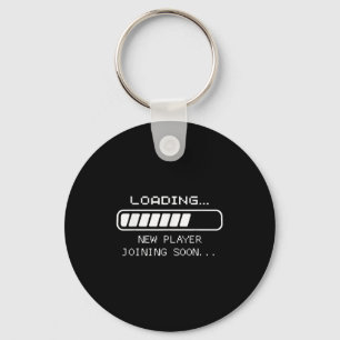 Gaming Baby Announcement, Loading New Player Joini Keychain