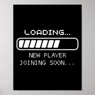Gaming Baby Announcement, Loading New Player Joini Poster