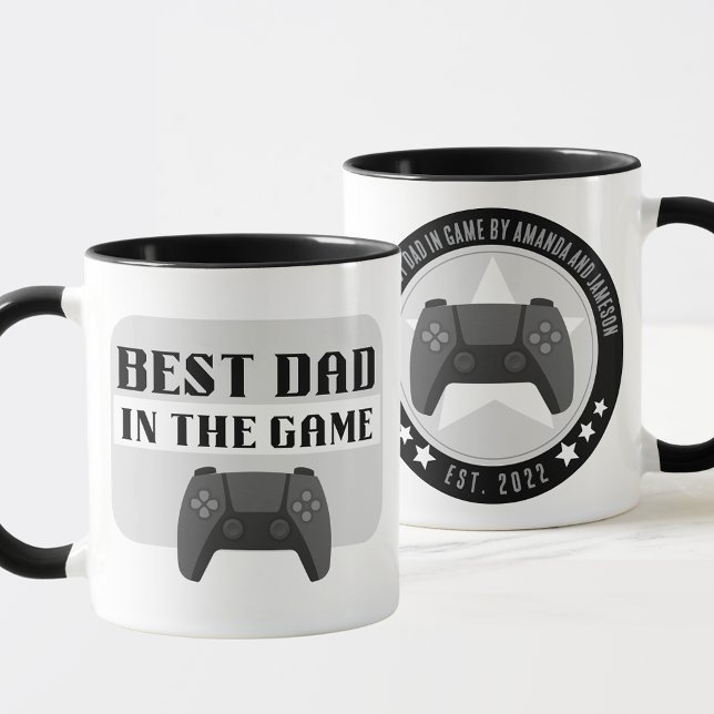 Gaming Best Dad in the Game Personalized Mug (Best in the Game Personalized Gift Mug for Gaming Dads and Step Dads )
