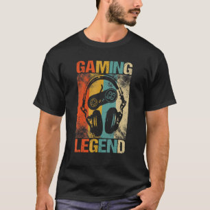 Gaming  Boys Men Teens Gamer Retro Video Games Vin T-Shirt