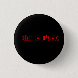 gaming button- game over 1 inch round button