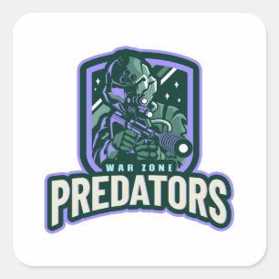 Gaming Character Gaming Emblem Gaming Logo Esports Square Sticker