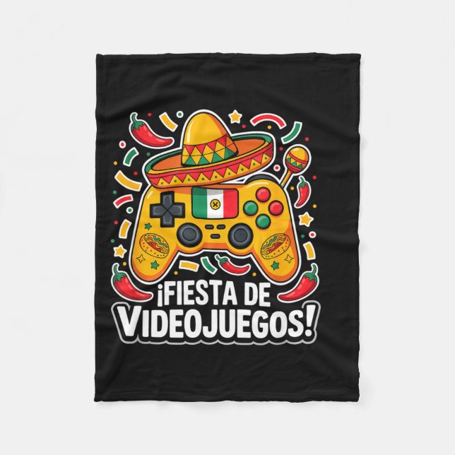 Gaming cinco de mayo baske  fleece blanket (Front)