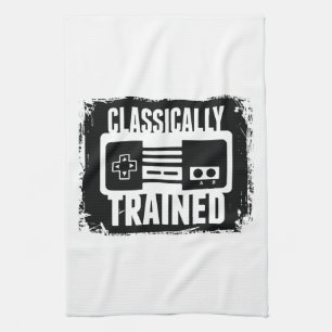 Gaming - Classically Trained - Funny Video Game Kitchen Towel