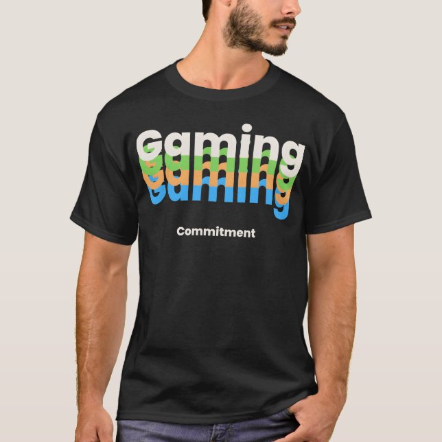 Gaming Commitment vintage boy T-Shirt (Front)