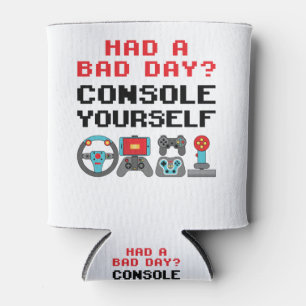Gaming Console Funny Pun Gamer Video Games Player Can Cooler
