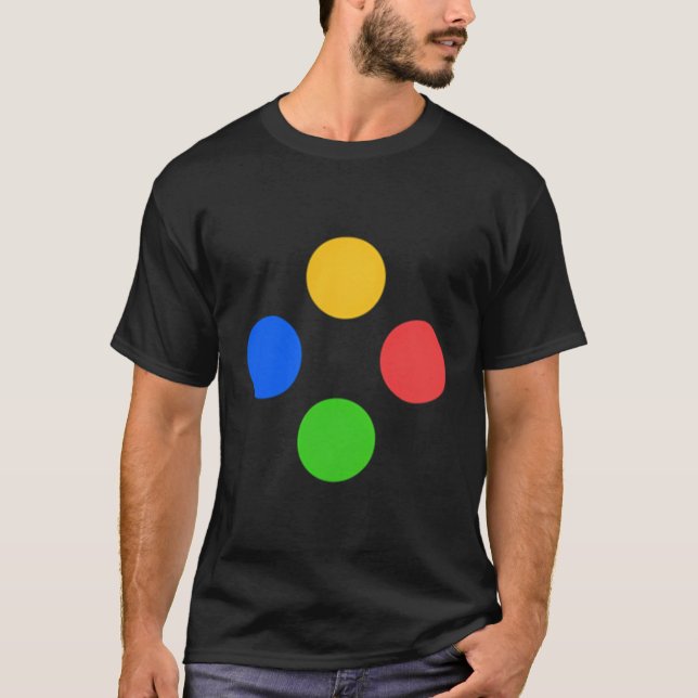 Gaming Controller Buttons Abxy T-Shirt (Front)