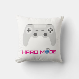 Gaming Controller Hard Mode Throw Pillow