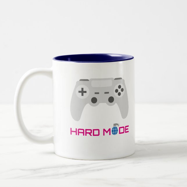 Gaming Controller Hard Mode Two-Tone Coffee Mug (Left)