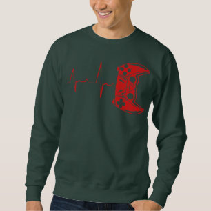 Gaming Controller Heartbeat Gamer Video Games  Sweatshirt