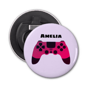 Gaming Controller Video Games Nerd Gamer Name Bottle Opener
