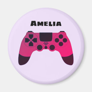 Gaming Controller Video Games Nerd Gamer Name Magnet