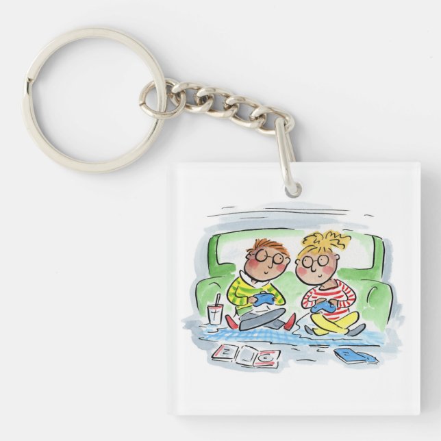 Gaming Couple Keychain (Front)
