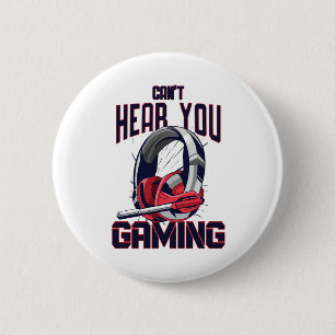 Gaming design with headset 2 inch round button