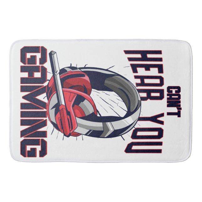 Gaming design with headset bath mat (Front)