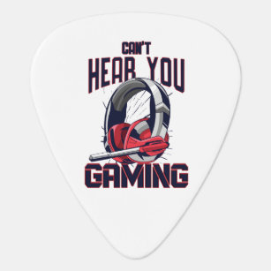 Gaming design with headset guitar pick