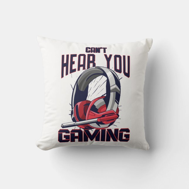 Gaming design with headset throw pillow (Front)