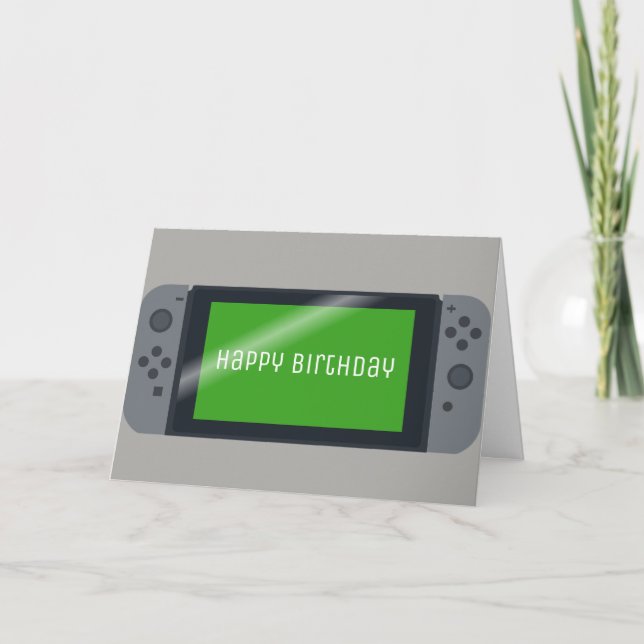 Gaming device boys birthday card (Front)