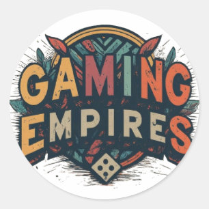 Gaming empires classic round sticker