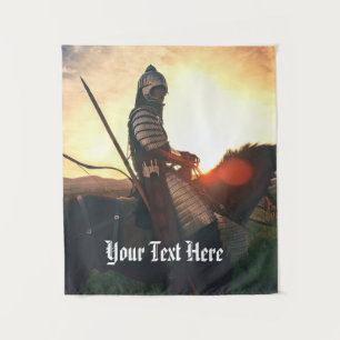 Gaming Fantasy Medieval Mounted Knight Tapestry