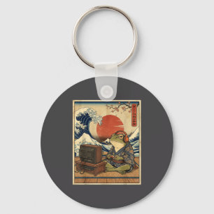 Gaming Frog Art Ukiyo-e Japanese Gamer Anime Men W Keychain