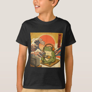 Gaming Frog Art Ukiyo-e Japanese Gamer Anime Men W T-Shirt